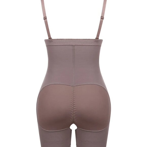 Mid-Thigh Post-Surgical Body Shaper Detachable Straps Open Crotch Buttock Lifter - Picture 6 of 9